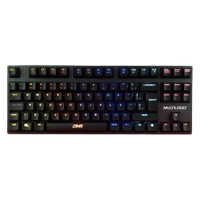 Teclado Gamer Mecânico Multilaser GK-510 TKL, LED Rainbow, Switch Blue, ABNT2, Black, TC258