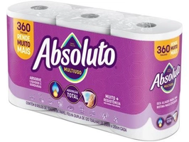 Papel Toalha Bracell Absoluto 3 Rolos Folha Dupla