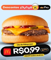 (Rappi Pro R$ 0,99) Cheeseburger do McDonald's - Méqui