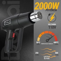 Soprador Térmico 2 Velocidades 110/127V Heat Gun 2000W