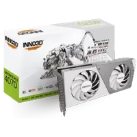 Placa de Vídeo INNO3D NVIDIA GeForce RTX 4070 Twin X2 OC White, 12GB, GDDR6X, DLSS, Ray Tracing, N40702-126XX-185252W