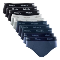 Kit 10 Cueca Slip Algodão Menino Elastico Mash P