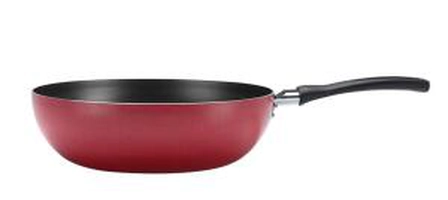 Wok Brinox Garlic Vermelho Antiaderente - 24cm | R$33