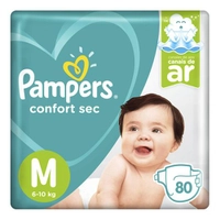 Fralda Descartável Pampers Confort Sec Bag Giga M 80 Unidades