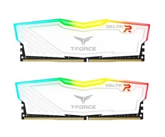 MEMORIA TEAM GROUP T-FORCE DELTA II 16GB (2X8) DDR4 3000MHZ RGB BRANCA, TF4D416G300HC16CDC01