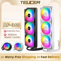 [R$239,85 "MOEDAS"/TAXA INCLUSA] Water Cooler Branco 360mm Teucer AF-360 RGB para intel lga 2011 1700 1200 115x am4 am5