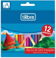 Giz de Cera Big , Tilibra, 12 Cores - R$3