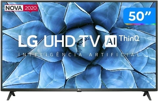 Smart TV 50" LG Bluetooth Inteligência Artificial 50UN7310PSC Google Alexa Comando de Voz Smart Magic| R$2005