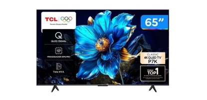 [Magalu/Moedas R$2492] Smart TV 65" TCL 4K UHD QLED 65P7K Google TV