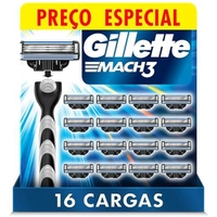[REC] Gillette Mach3 - Refil Para Barbear, 16 Unidades