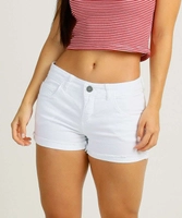 Short Feminino Sarja Barra Dobrada - R$23