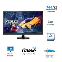 Monitor Asus 23.8' IPS, 144 Hz, Full HD, 1ms, Wide,  Adaptive Sync, HDMI/DisplayPort, Vesa, Som Int