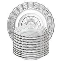 Jogo De Pratos Fundos Egípcio 12 Peças Estrela Transparente