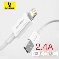 Baseus cabo de dados USB para iPhone, carregador rápido, para 11, 12 Pro Max