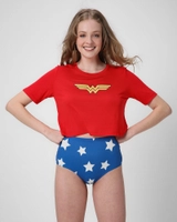 Conjunto feminino Mulher Maravilha vermelho | DC Comics
