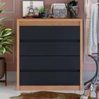 (Cliente Ouro) Cômoda Detroit 4 GV Naturale e Grafite