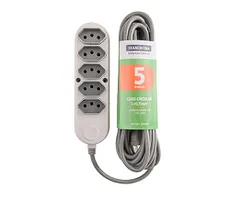 EXTENSÃO ELÉTRICA MÚLTIPLA TRAMONTINA 2P+T 10A/250V - 5 METROS - 57504031