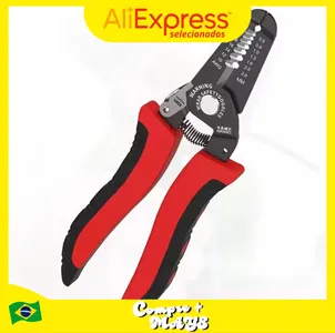 [R$8,68 MOEDAS/ BR] Alicate Descascador de Fios Profissional 7" – 0.06 a 2.6mm, para Instalações Elétricas