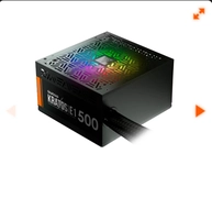 Fonte Gamdias, Kratos E1, 500W, 80% de Eficiência, RGB, GD-Z500ZZZ