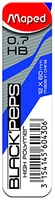 Grafite Black Peps, Marca Maped, 0.7 mm com 12 minas HB