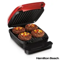 Grill Elétrico Hamilton Beach com Capacidade para 04 Hambúrgueres 220V - 25355-BZ - R$180