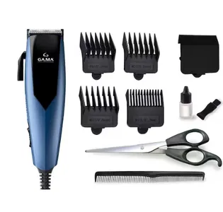 Máquina de Cortar Cabelo GA.MA Italy GM Master 4 Pentes - Preto e Azul - 110v