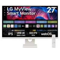 Monitor LG MyView Smart  27SR73U-W Tela IPS 4K 27, WebOS, ThinQ Home, Air Play, Screen Share, Bluetooth