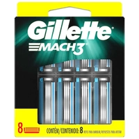 Carga para Aparelho de Barbear Gillette Mach3 - 8 Unidades