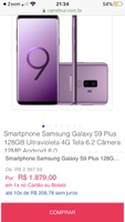 Samsung Galaxy S9 Plus 128GB Ultravioleta - R$1879