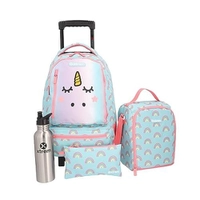 Xtrem by Samsonite Kit Escolar Run Mochila Escolar + Lancheira + Estojo + Garrafa Aqua Unicórnio