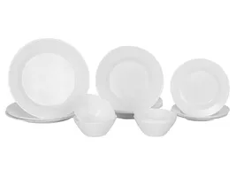 Aparelho de Jantar 16 Peças Duralex Vidro - Redondo Branco Opaline | R$ 100