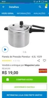 Panela de pressão - Somente retirada
