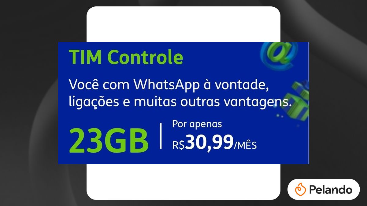 Multa Tim Controle Por R$ 30,99: Tim controle 23Gb + Globoplay | Pelando