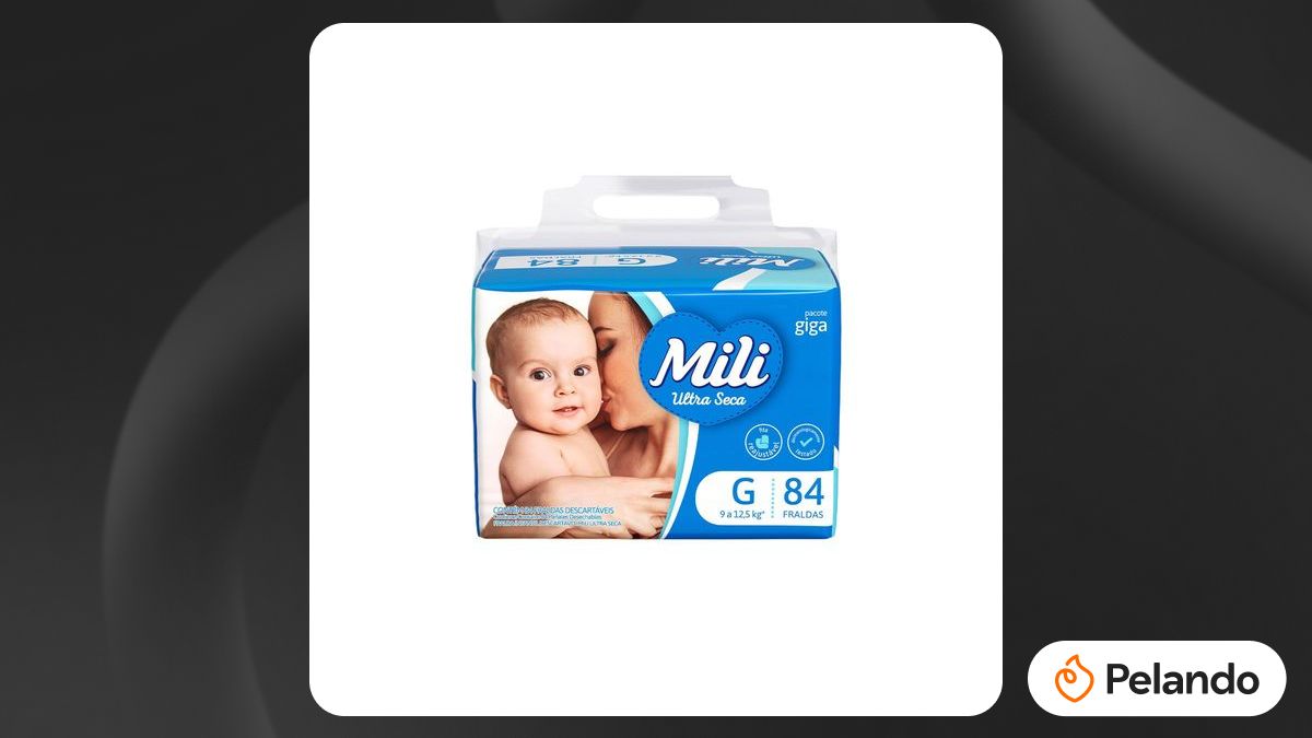 Por R$ 59,90: Fralda Mili Ultra Seca G Giga 84 Unidades | Pelando