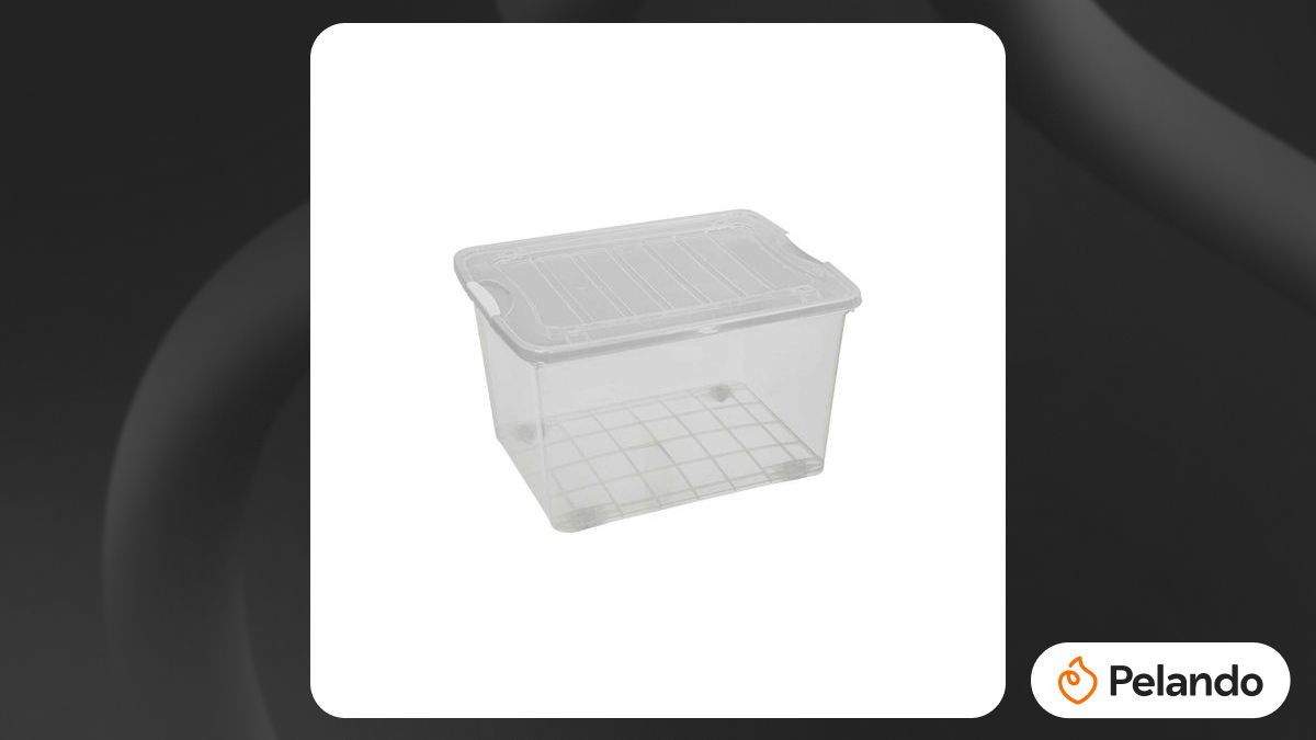 Termos Reyplast Por R$ 29,99: Caixa Org Movil Suprema Reyplast Transparente 28 Litros ...