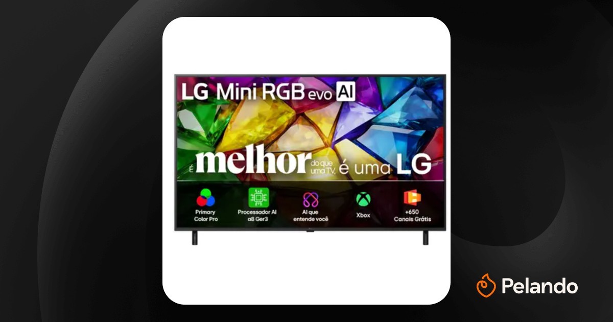 Por R$ 6.819: [Meli +] Smart TV LG Mini RGB evo AI 4K MRGB85 75 ...
