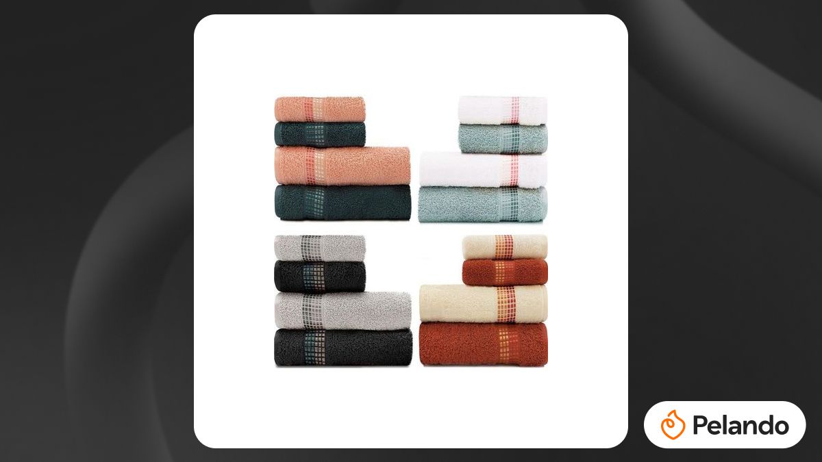 Por R$ 63,92: Jogo de Toalhas, 4 peças, 100% algodão Dimer Karsten ...