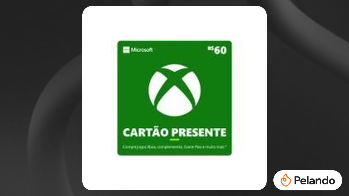 Por R 90,00 Cartão Presente Gift Card Digital R 120 Xbox e PC