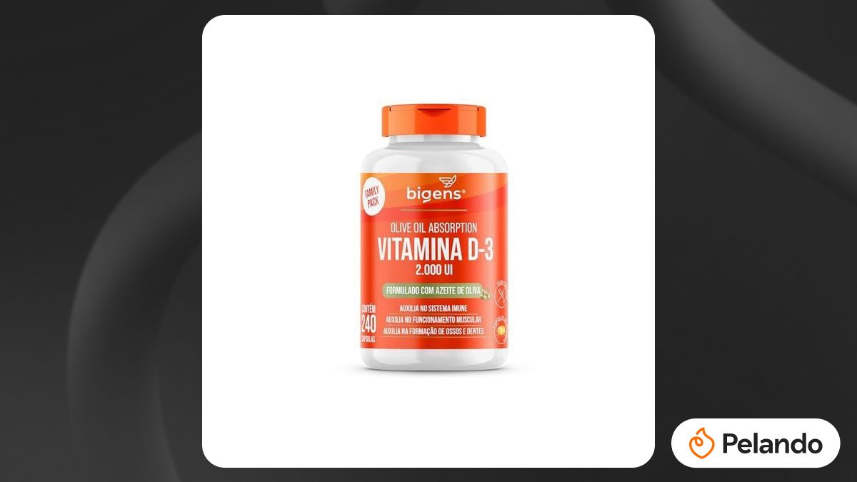 Por R$ 39,90: [REC | +POR- | CUPOM | R$ 34,86] Vitamina D3 2000UI com ...