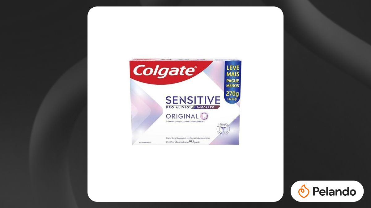 Por R$ 16,89: [REC] Colgate Sensitive Pro-Alívio 90g Leve 3 Pague 2 ...