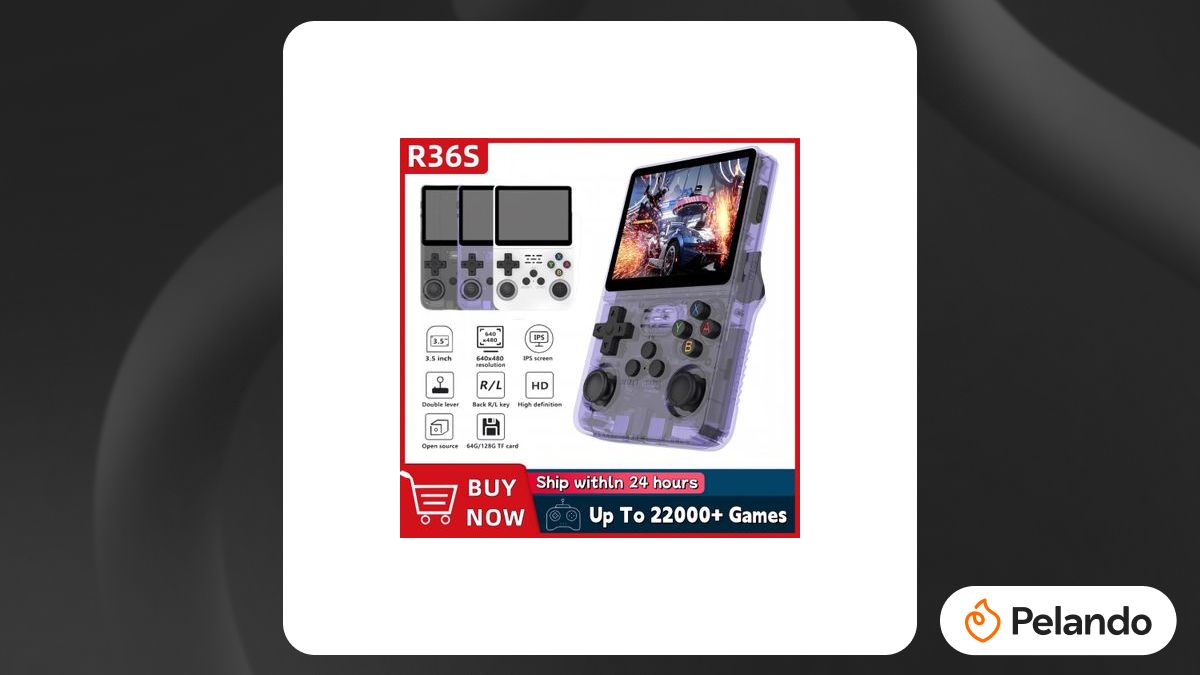 Por R$ 229: Console Retrô R36S 128GB com Tela IPS 3.5 | Pelando
