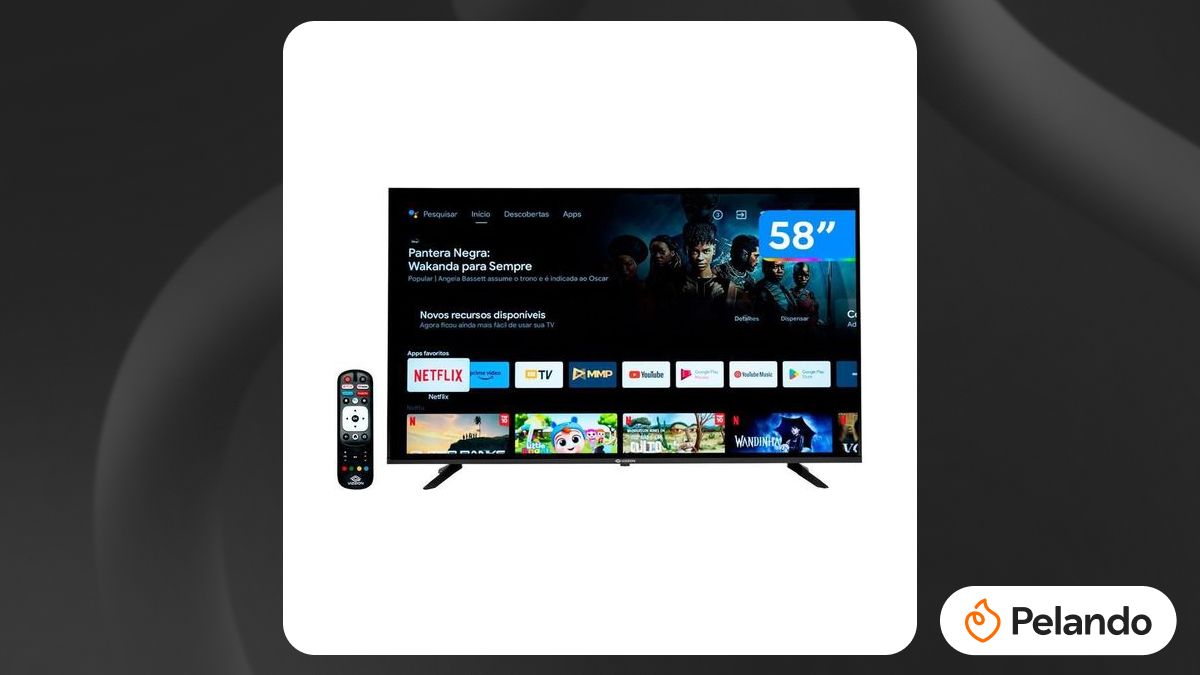 Por R$ 1.709: Smart TV 58” 4K DLED Rig Vizzion BR58GUA IPS | Pelando