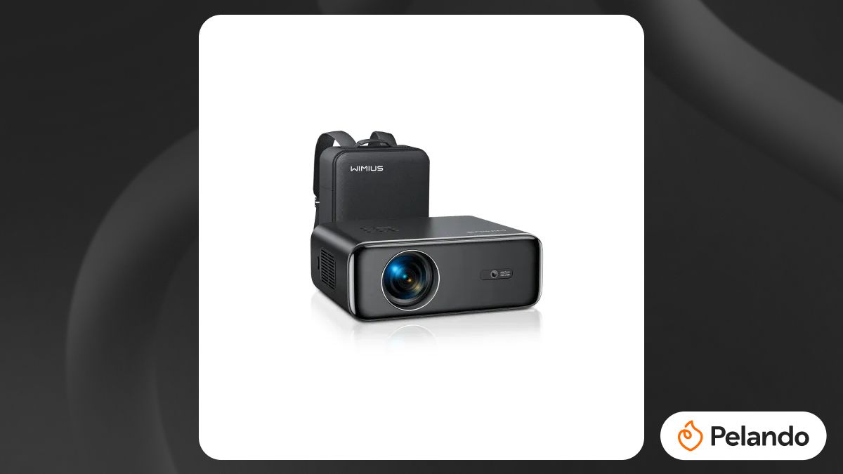 Por R$ 371: Projetor 1080P WiFi 6 Bluetooth 5.2 900ANSI WiMiUS P62