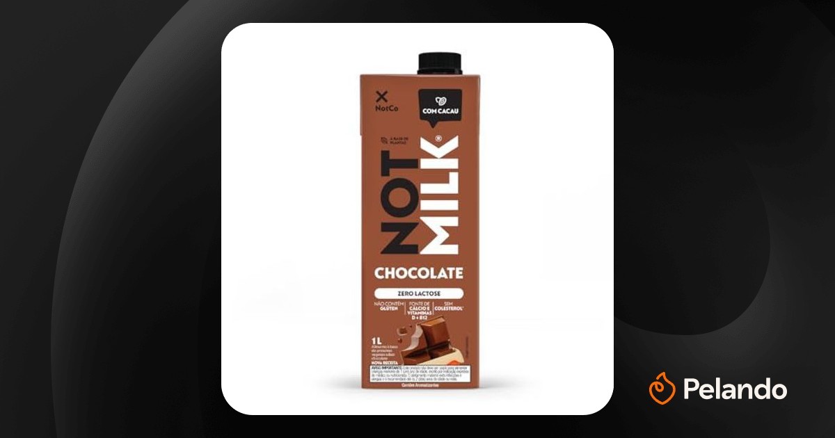 Por R$ 10,75: [rec] Bebida Vegetal de Chocolate Notco Notmilk, 1L | Pelando