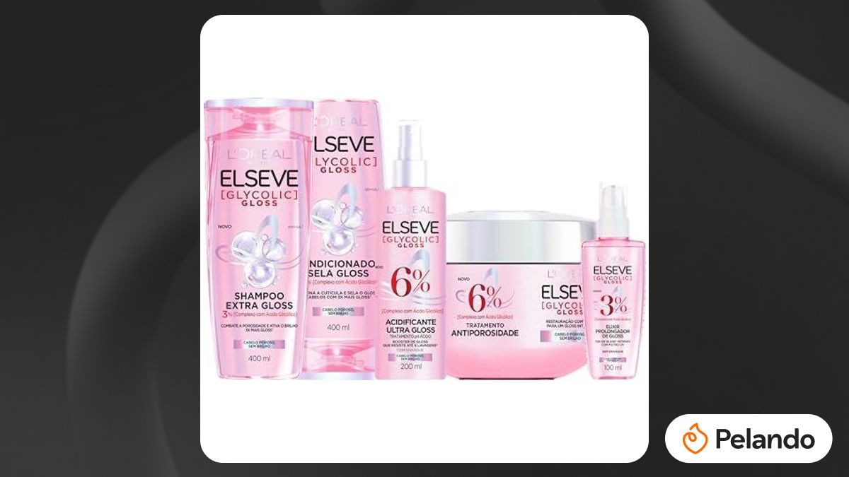 Por R$ 80,00: [REC] Kit Glycolic Gloss: Shampoo, Cond., Trat. e Sérum ...