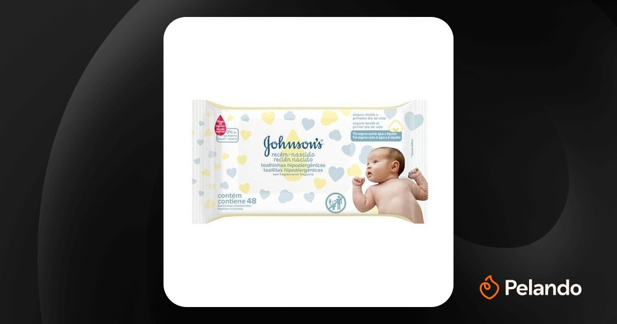 Por R$ 27,53: [Leve 3/ cada R$ 9] Lenços Umedecidos Johnson's Baby ...
