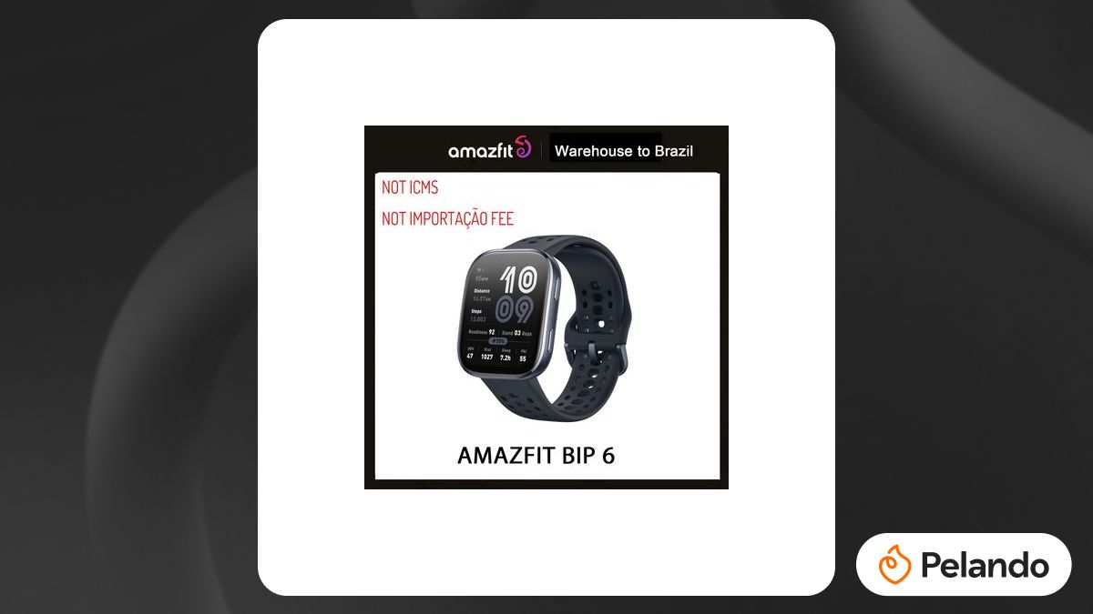 Por R$ 448: Smartwatch Amazfit Bip 6, Gps Integrado, Alexa, Amoled 1,97 ...