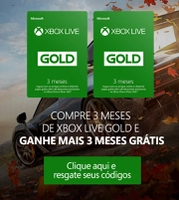 Compre 3 meses de XBOX Live Gold e ganhe mais 3 meses na faixa!