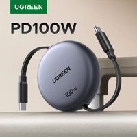 【Com Taxa/App/Moedas】Cabo Usb Tipo C Retrátil 100W 1 metro Ugreen