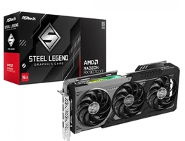 Placa de Vídeo ASRock AMD Radeon RX 9070 XT Steel Legend Dark, 16GB, GDDR6, FSR, Ray Tracing